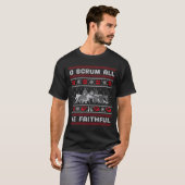 Funny Rugby O Scrum All Ye Faithful Ugly Merry Chr T-Shirt (Vorne ganz)