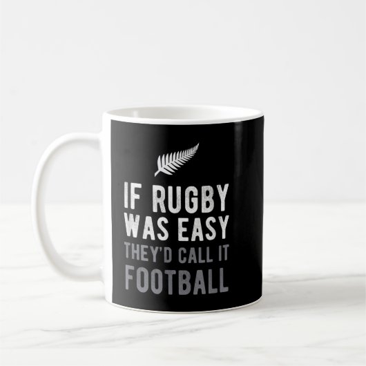 Funny Rugby Silver Fern Football Neuseeland NZ Sp Kaffeetasse (Links)
