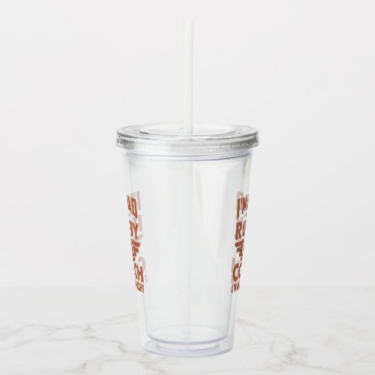 Funny Rugby Vater und Rugby Coach Acryltrinkbecher (Rechts)