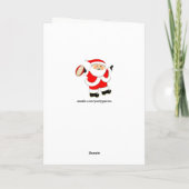 Funny Rugby Weihnachtskarten Feiertagskarte (Rückseite)