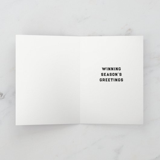 Funny Rugby Weihnachtskarten Feiertagskarte (Innenseite)