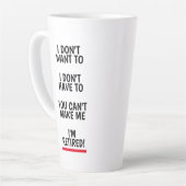 Funny Ruhestand Geschenk große latte Kaffee Tasse (Linke Ecke)