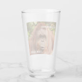 Funny ruhiger Orang-Utan Glas (Rückseite)