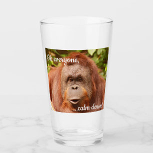 Funny ruhiger Orang-Utan Glas