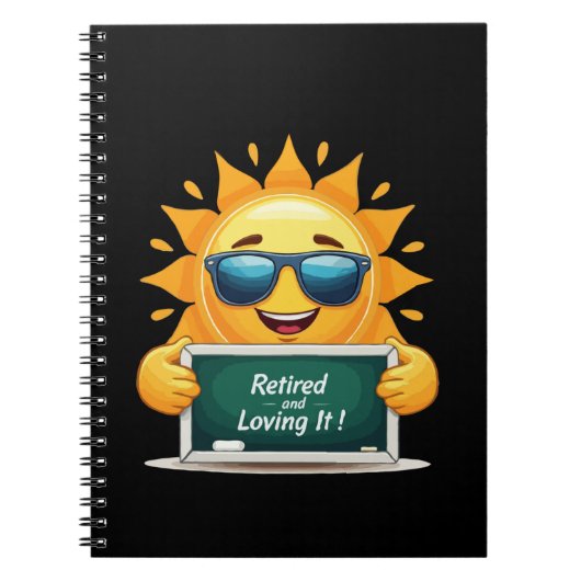 Funny "Ruhm und liebt es!" Happy Sun Cartoon Notizblock (Vorderseite)