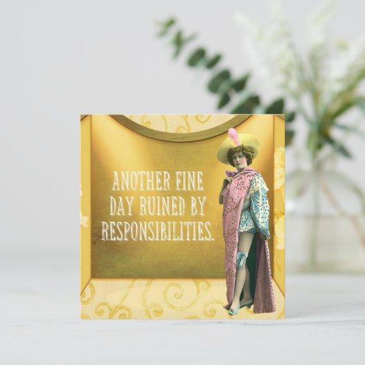 Funny ruiniert durch Verantwortung (Stehend Vorderseite)