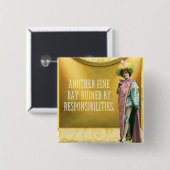 Funny ruiniert durch Verantwortung Button (Vorne & Hinten)