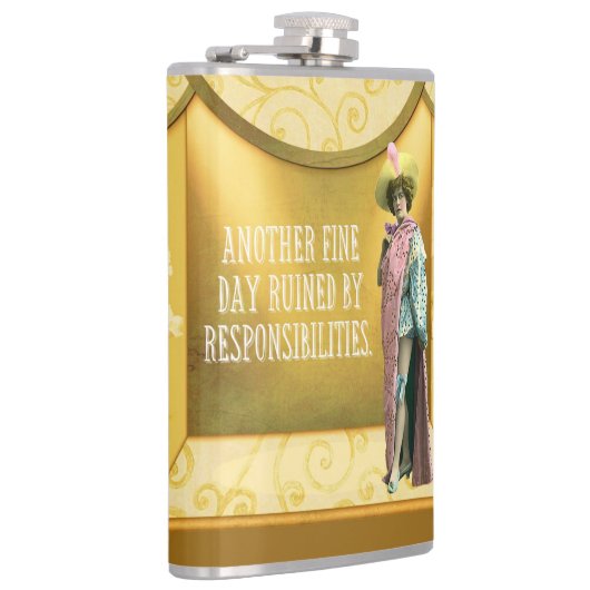 Funny ruiniert durch Verantwortung Flachmann (Rechts)