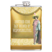 Funny ruiniert durch Verantwortung Flachmann (Vorderseite)