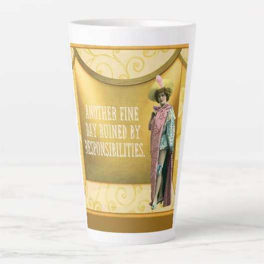 Funny ruiniert durch Verantwortung Milchtasse (Vorderseite)