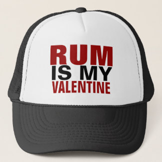 Funny Rum ist mein Valentine | Valentinstag Truckerkappe