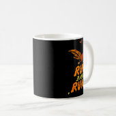 Funny Run Baby Run Turkey Thanksgiving Running Squ Kaffeetasse (VorderseiteRechts)