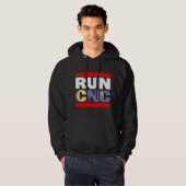 FUNNY RUN CNC MACHINIST ENGINEER MECHANIC OPERATOR HOODIE (Vorne ganz)