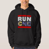 FUNNY RUN CNC MACHINIST ENGINEER MECHANIC OPERATOR HOODIE (Vorderseite)