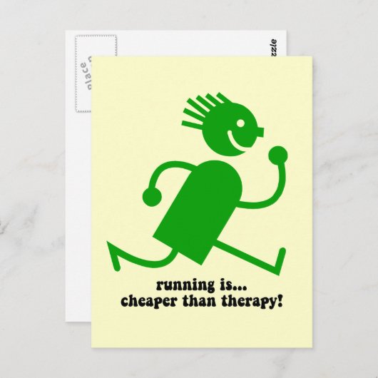 Funny Run Postkarte (Vorne/Hinten)