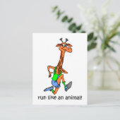 Funny Run Postkarte (Stehend Vorderseite)