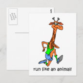 Funny Run Postkarte (Vorne/Hinten)