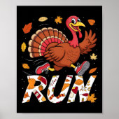 Funny Run Running 5k Race Turkey Trot Thanksgiving Poster (Vorne)