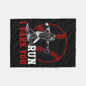 Funny Run Stesl Ich wage es, Sie Baseball Catcher Fleecedecke (Vorderseite (Horizontal))