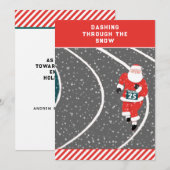 Funny Runner Weihnachtskarten Feiertagskarte (Vorne/Hinten)