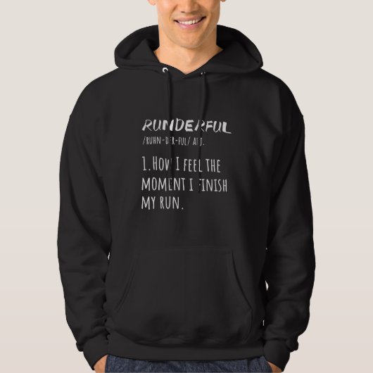 Funny Runner Zitat Geschenk Idee Runderful V0Efp Hoodie (Vorderseite)
