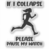 Funny Runner's Life Zitat Aufkleber (Vorderseite)