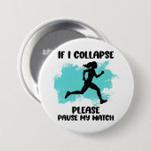Funny Runner's Life Zitat Button (Vorne & Hinten)