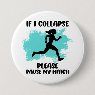 Funny Runner's Life Zitat Button