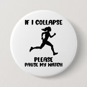 Funny Runner's Life Zitat Button (Vorderseite)