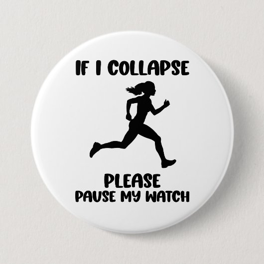 Funny Runner's Life Zitat Button (Vorderseite)