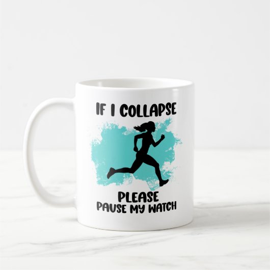 Funny Runner's Life Zitat Kaffeetasse (Links)