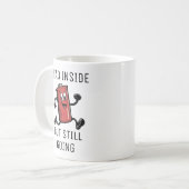 Funny Running Battery Kaffeetasse (Vorderseite Links)