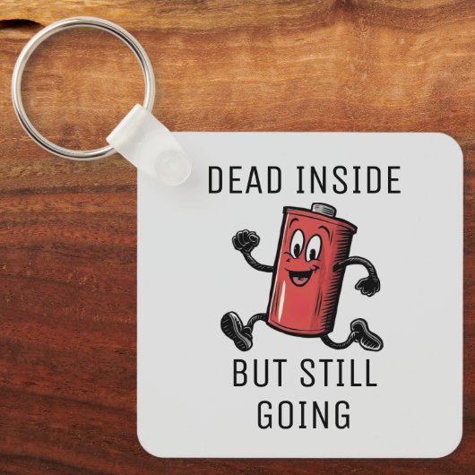 Funny Running Battery Schlüsselanhänger (Vorderseite)