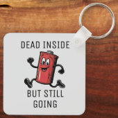 Funny Running Battery Schlüsselanhänger (Rückseite)