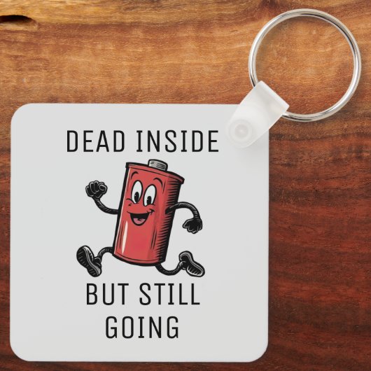 Funny Running Battery Schlüsselanhänger (Rückseite)