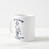 Funny Running Because Murder Is Wrong Retro 11oz Kaffeetasse (Vorderseite Links)