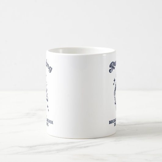 Funny Running Because Murder Is Wrong Retro 11oz Kaffeetasse (Mittel)