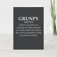 Funny Running Card Typografy Cross Country Runner