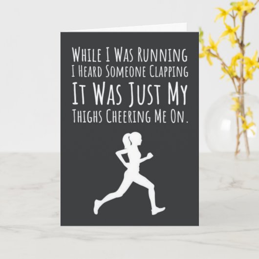 Funny Running Cards Cross Country Runner Sports XC Karte (Gelbe Blume)