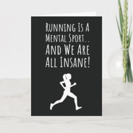 Funny Running Cards Marathon Cross Country Runner Karte