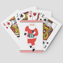 Funny Running Christmas Playing Cards