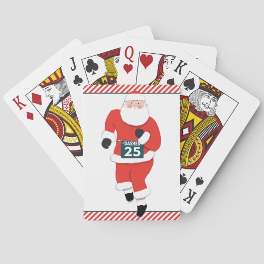 Funny Running Christmas Playing Cards Spielkarten (Rückseite)