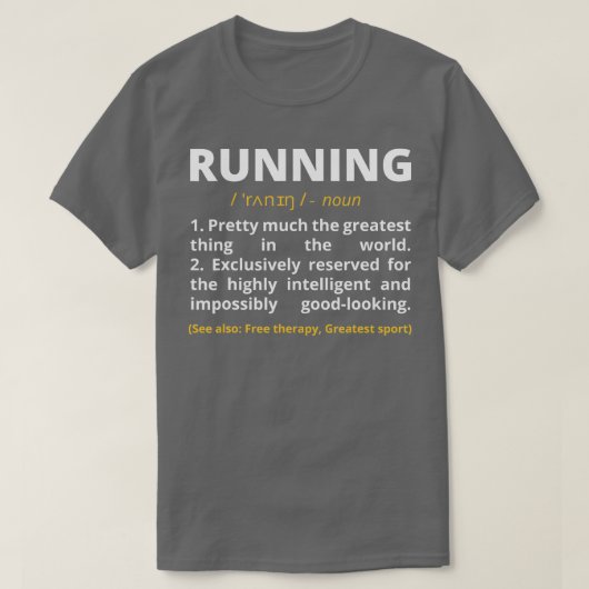 Funny Running Definition Noun Runner Track Field G T-Shirt (Design vorne)