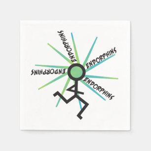 Funny Running Endorphins - Runner Spaß Serviette