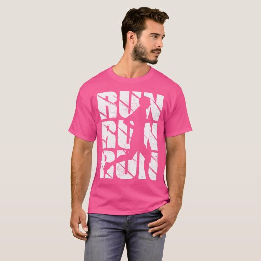 Funny Running For Men Boys Marathoner Runner Coach T-Shirt (Vorne ganz)
