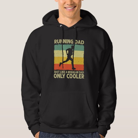 Funny Running for Men Vater Marathon Runner Coach Hoodie (Vorderseite)