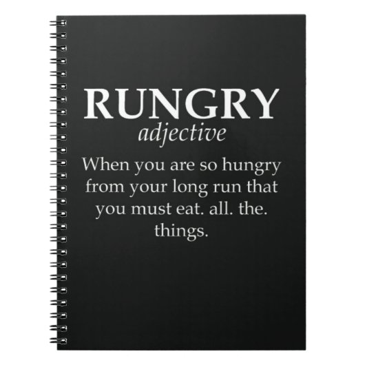 Funny Running Geschenke Runner Sprichwort Marathon Notizblock (Vorderseite)