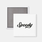 Funny Running Geschenke Speedy , Uni-Erwachsene, B Magnet (Vorderseite/Rückseite)