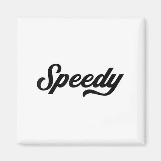 Funny Running Geschenke Speedy , Uni-Erwachsene, B Magnet (Vorne)