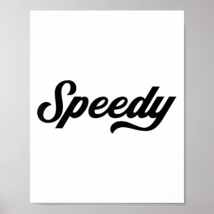 Funny Running Geschenke Speedy , Uni-Erwachsene, B Poster